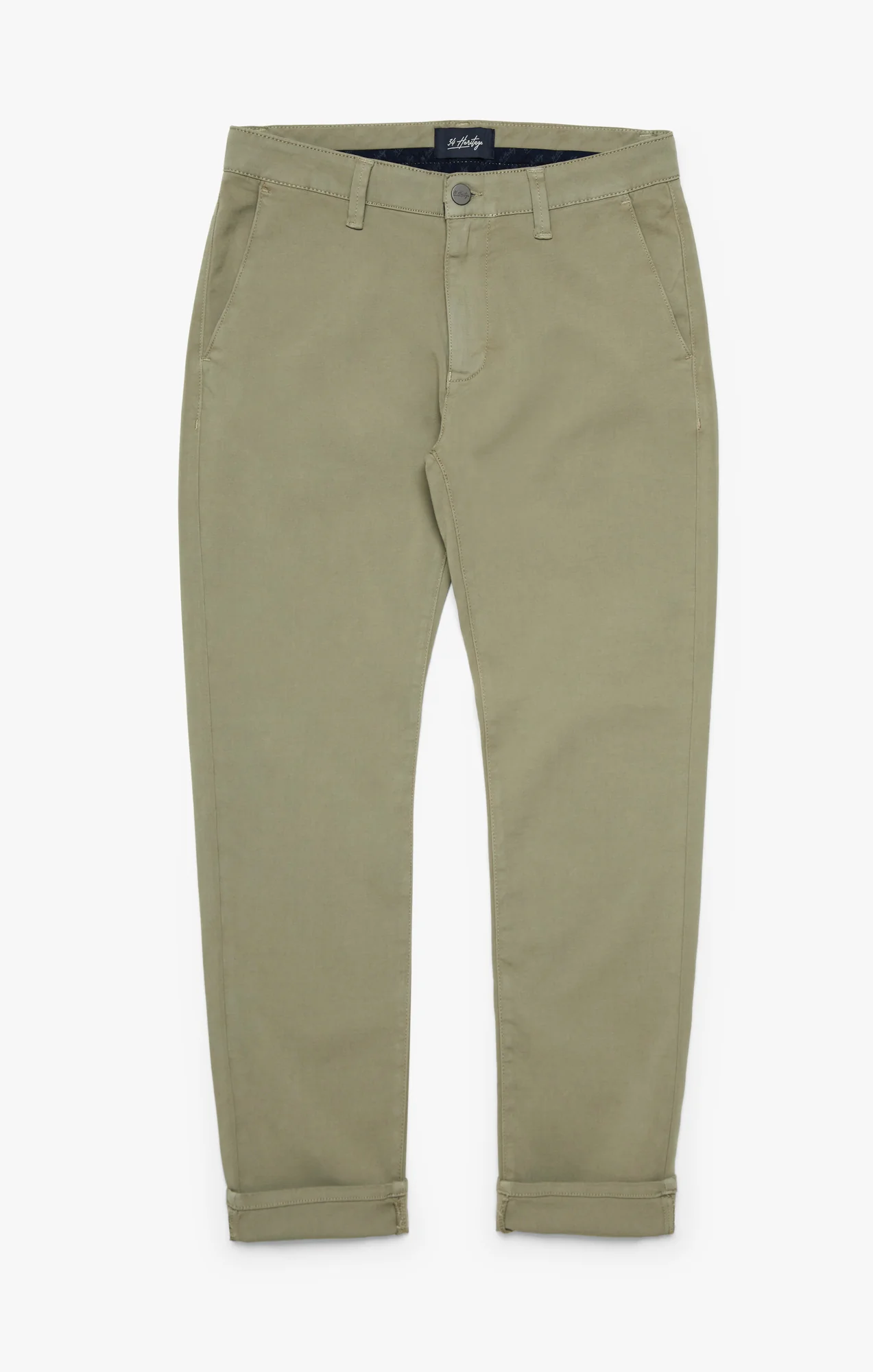 Verona Straight Leg Chino Pants In Vetiver High Flyer - Image 9