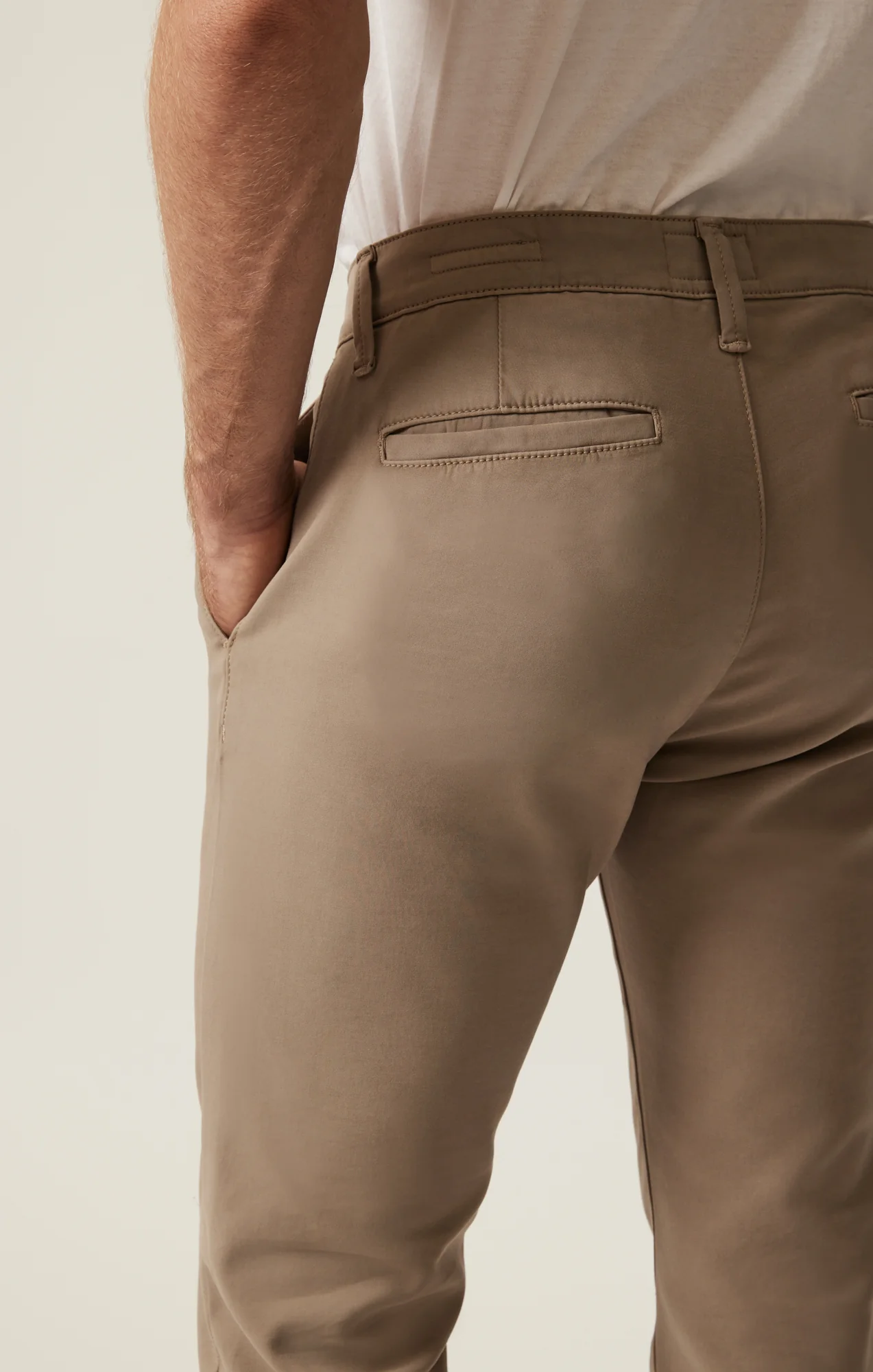 Verona Straight Leg Chino Pants In Vintage Khaki High Flyer - Image 5