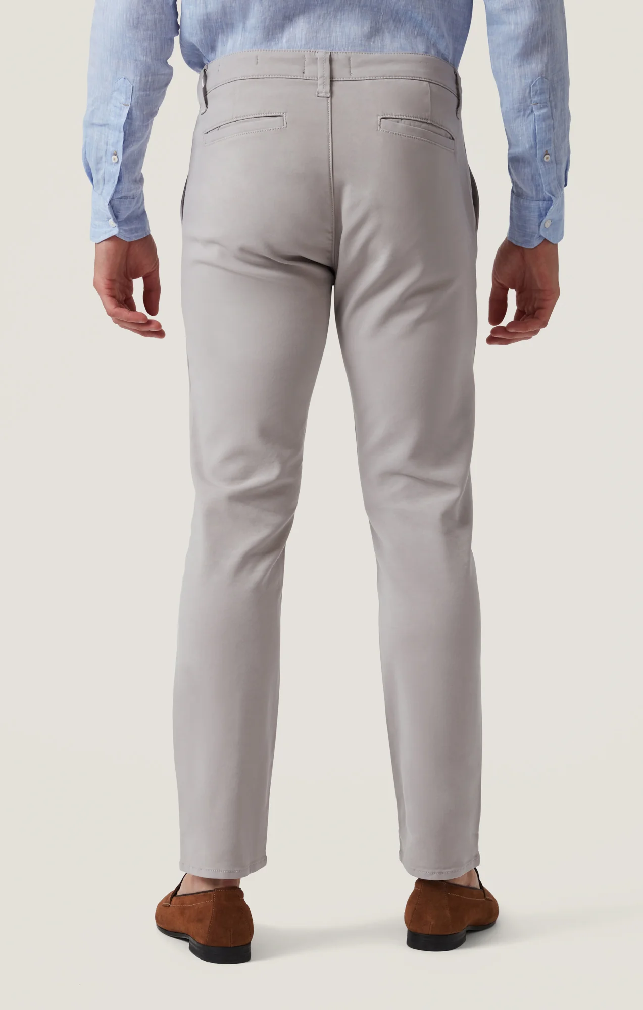 Verona Straight Leg Chino Pants In Grey High Flyer - Image 7
