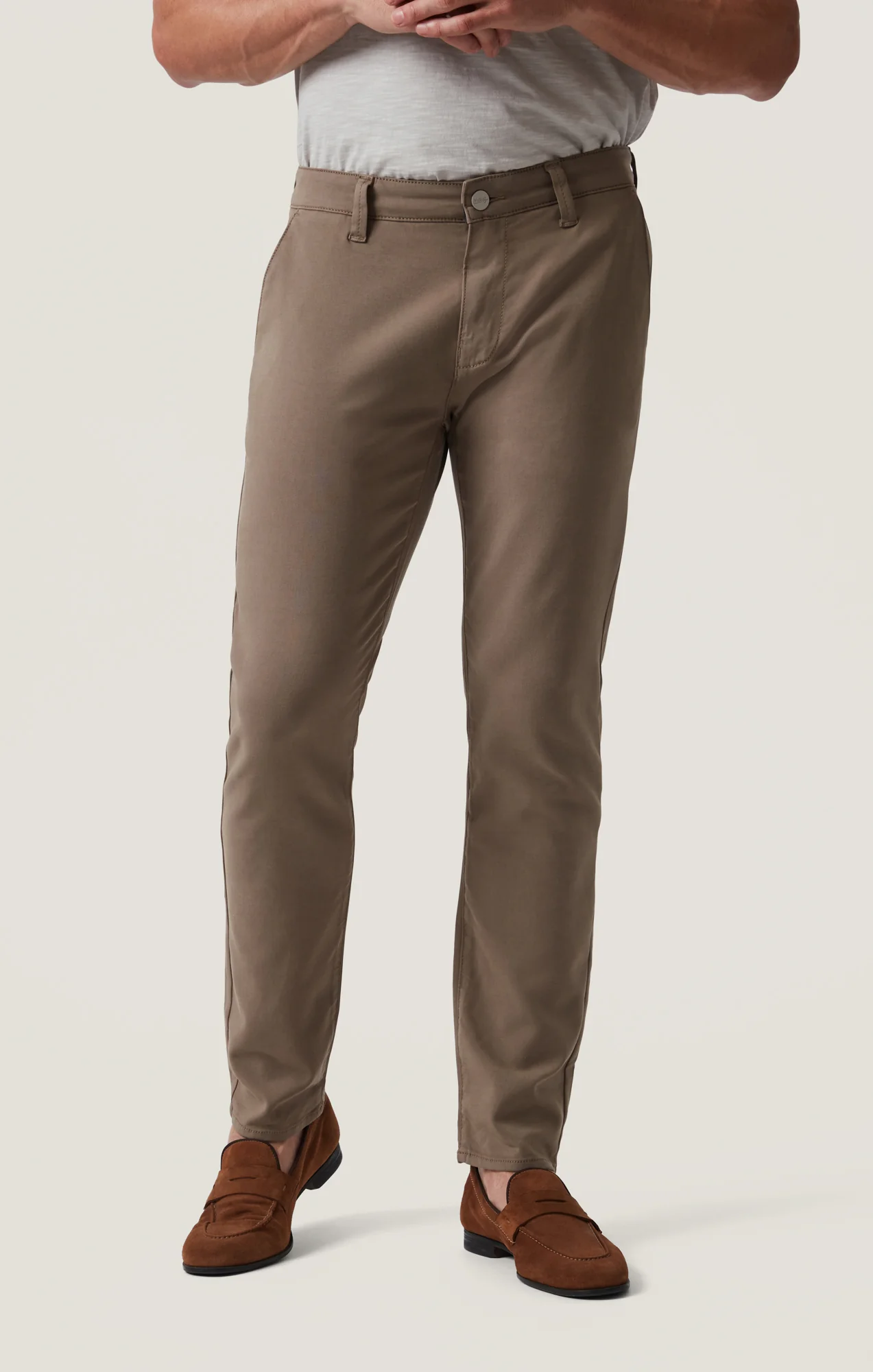 Verona Straight Leg Chino Pants In Toffee High Flyer - Image 2