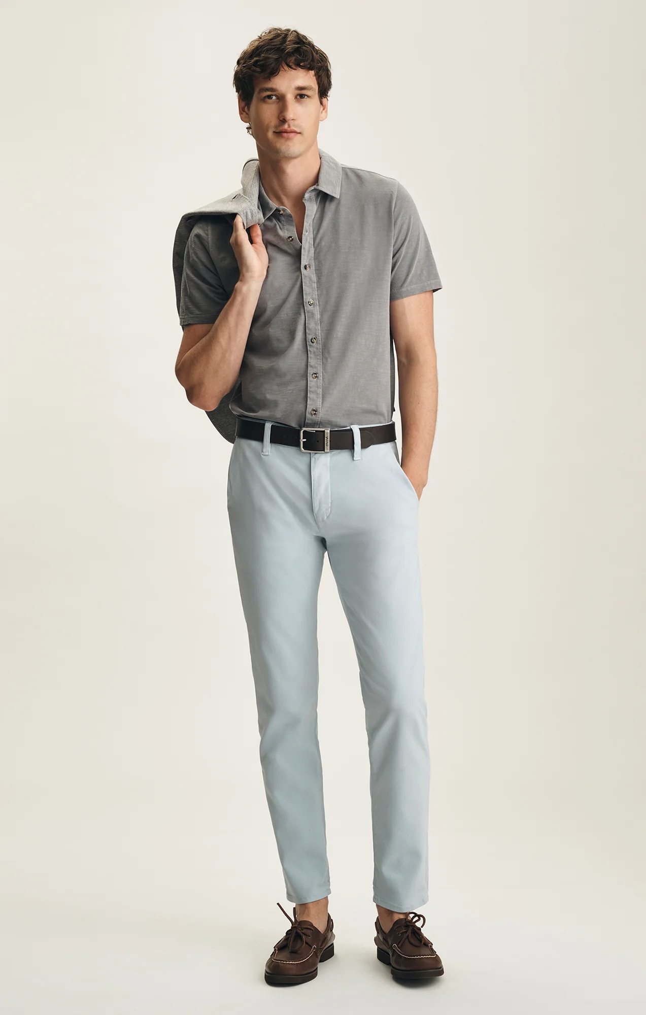 Verona Straight Leg Chino Pants In Mist High Flyer