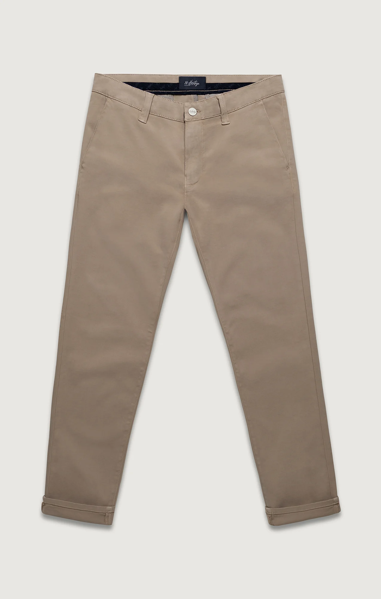 Verona Straight Leg Chino Pants In Mushroom High Flyer - Image 7