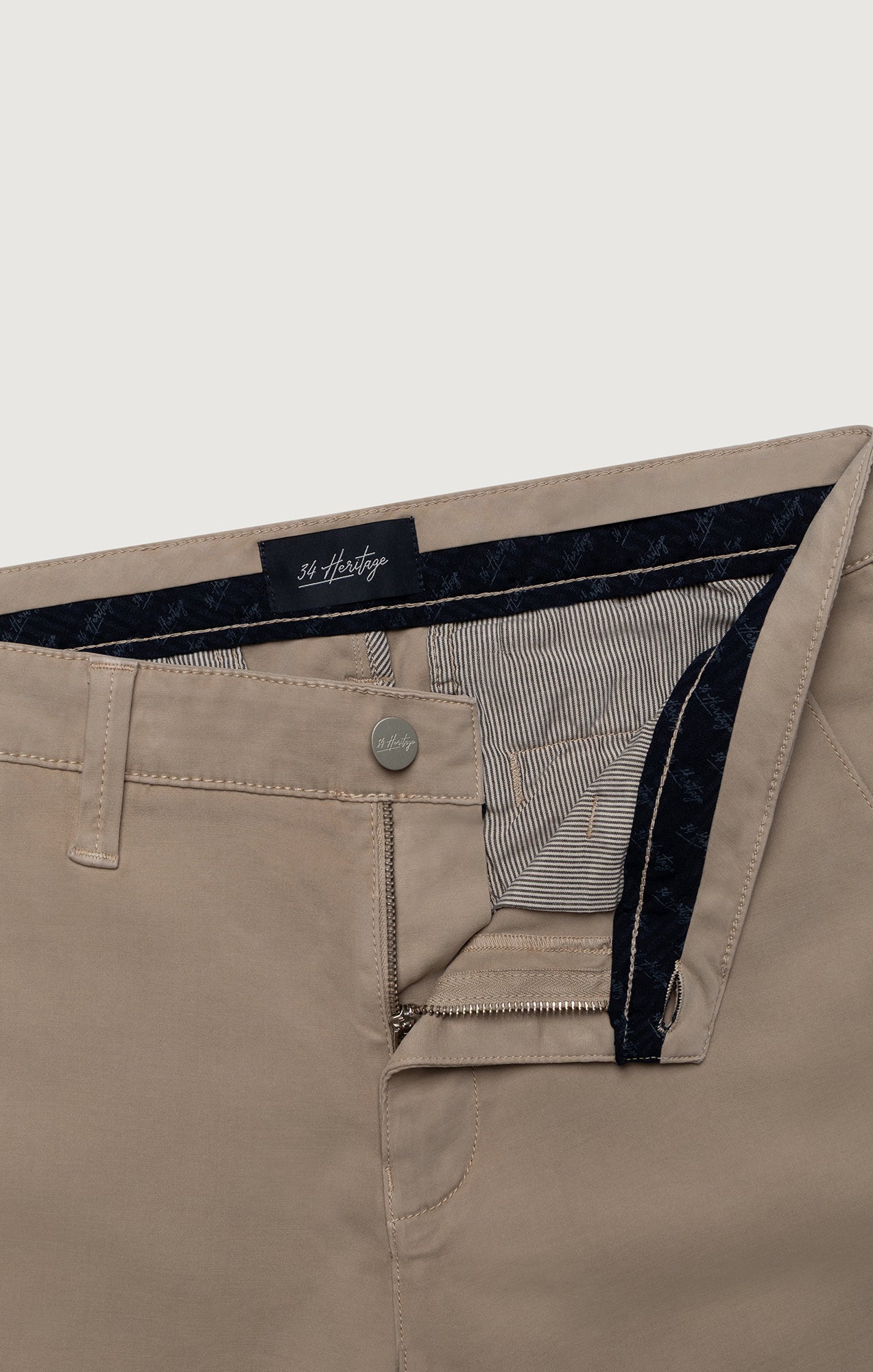Verona Straight Leg Chino Pants In Mushroom High Flyer - Image 8