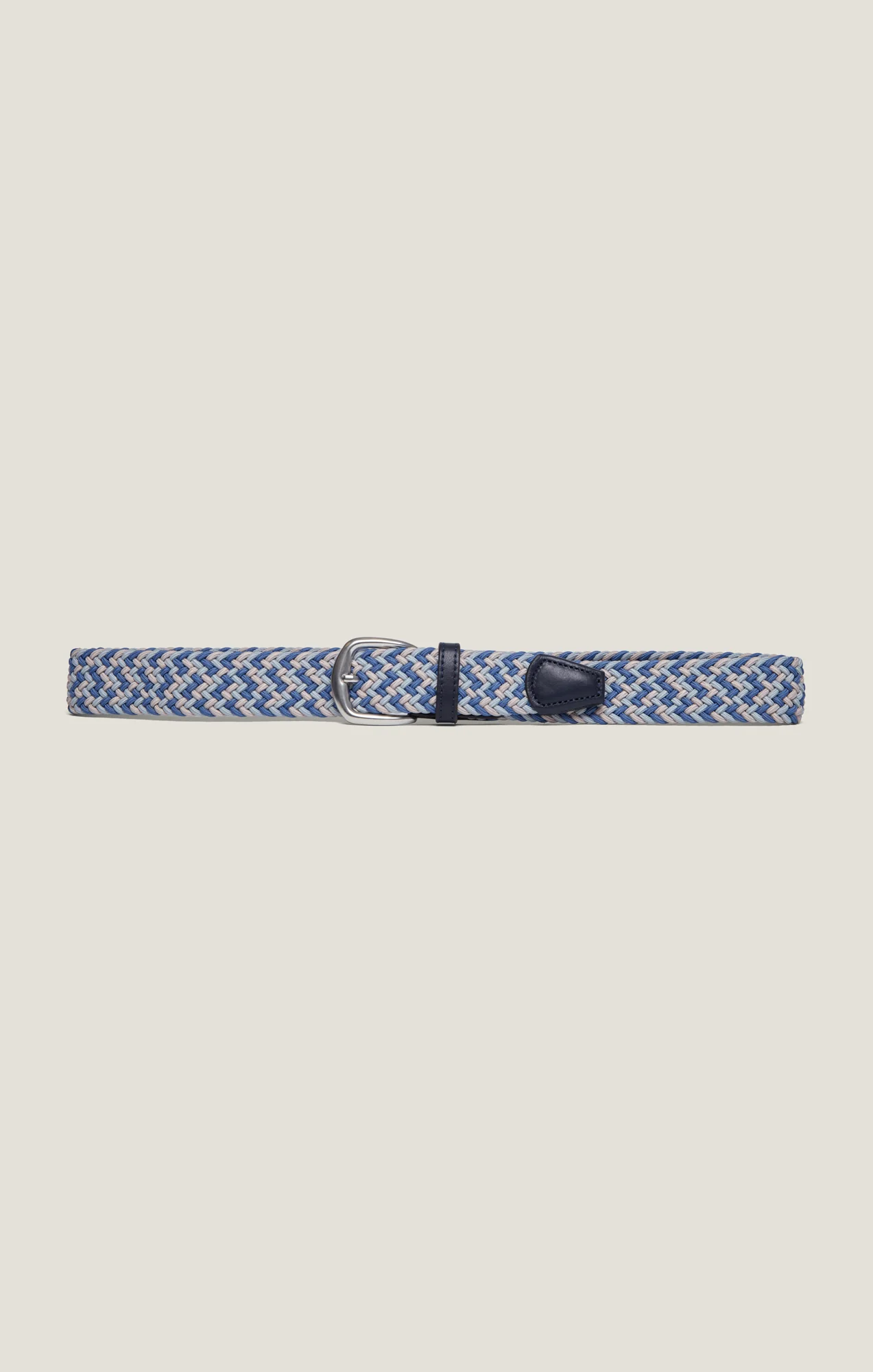 Woven Elastic Belt In Multi Blue - Image 2