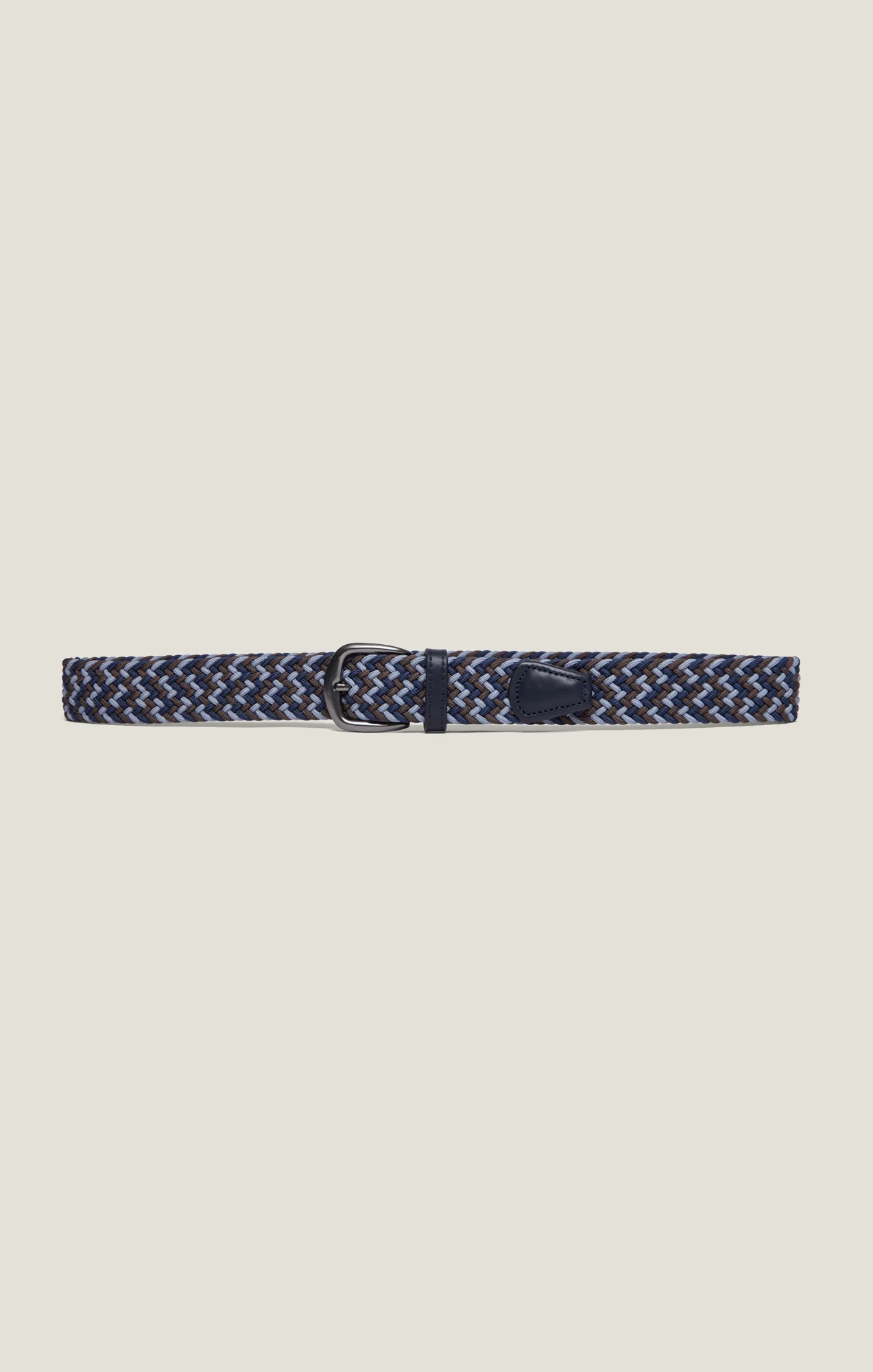 Woven Elastic Belt in Multi Navy - Image 2